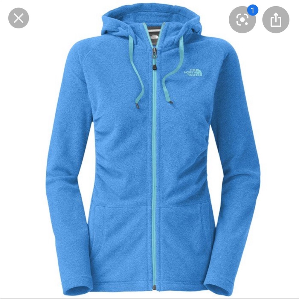 North Face blue zip up